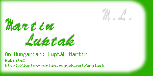 martin luptak business card