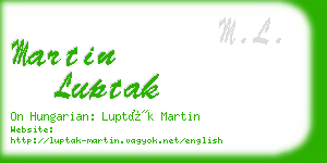 martin luptak business card